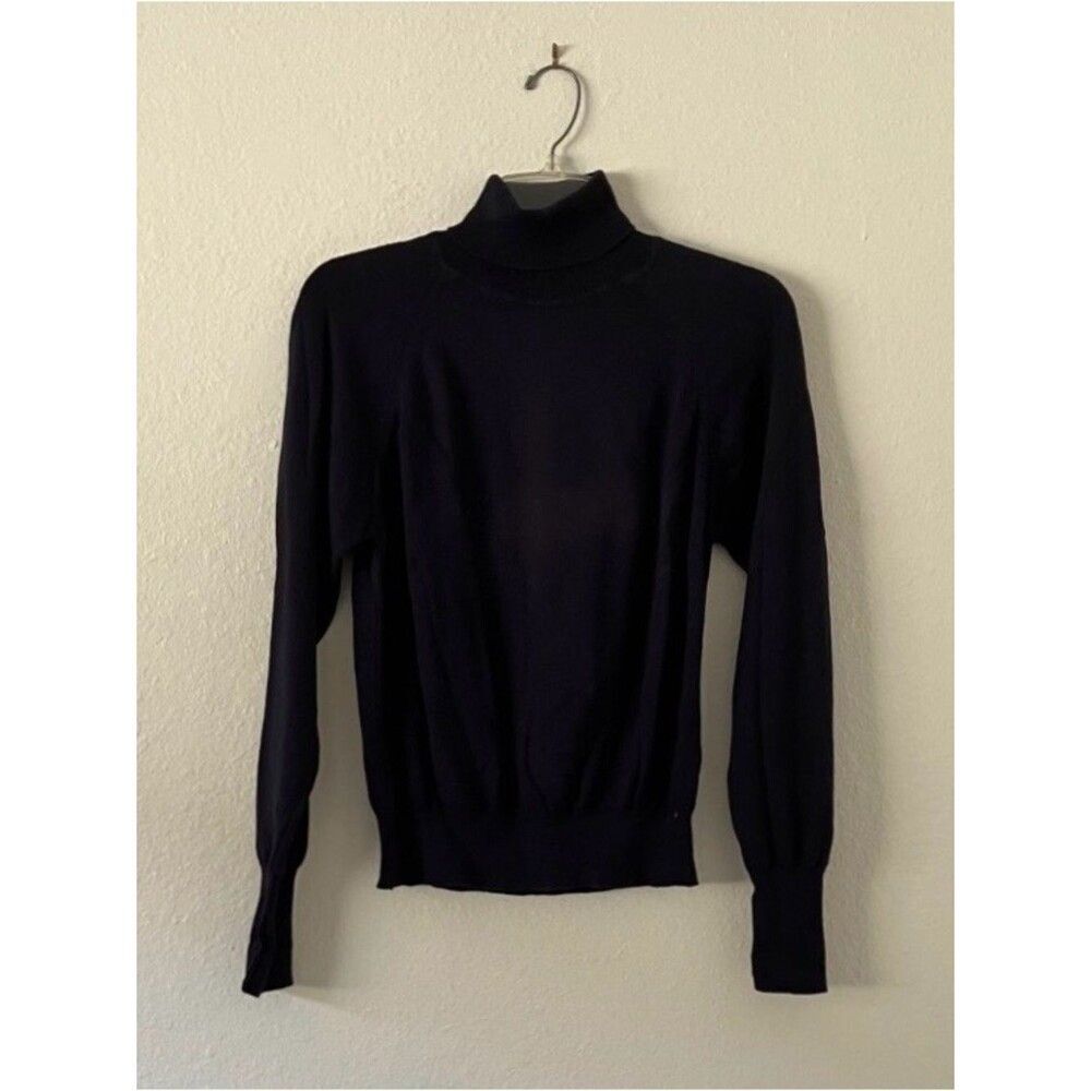 Blue Cotton Talbots Turtleneck Sweater